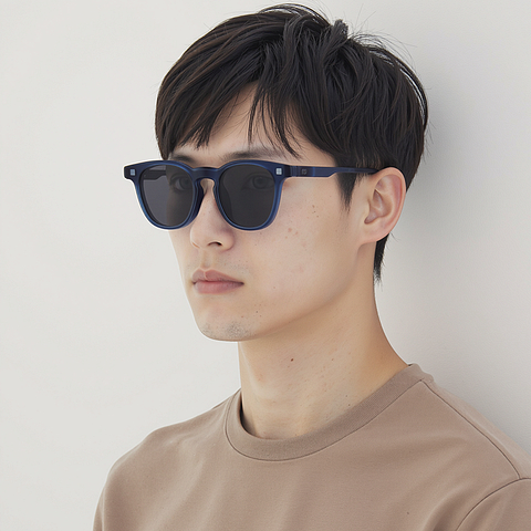 Lenskart Hustlr Blue Full Rim Square left side
