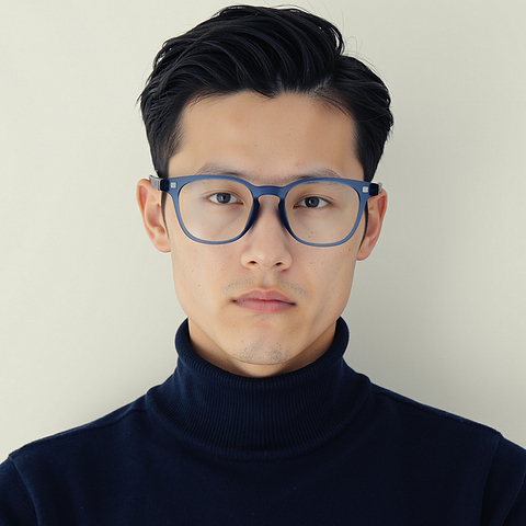 Lenskart Hustlr Blue Full Rim Square right side