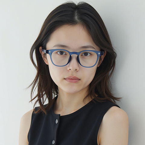 Lenskart Hustlr Blue Full Rim Square left side