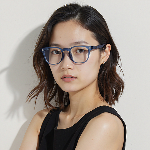 Lenskart Hustlr Blue Full Rim Square right side