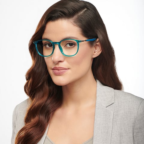 Lenskart Air Online Sky Blue Full Rim Square right side