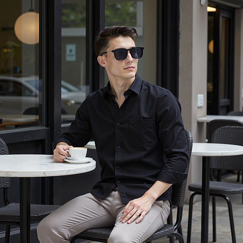 Lenskart Air Gunmetal Full Rim Square right side