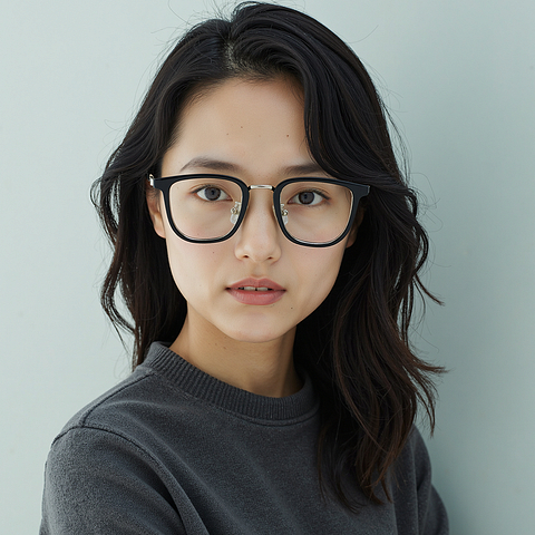 Lenskart Air Gunmetal Full Rim Square left side