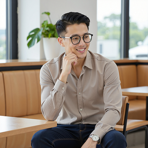 Lenskart Air Gunmetal Full Rim Square right side