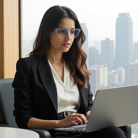 Lenskart Hustlr READERS Blue sky Full Rim Square right side