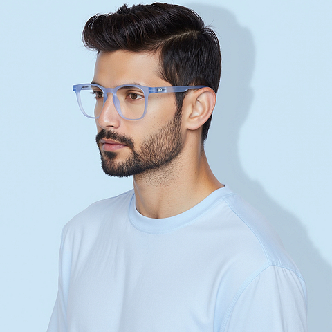 Lenskart Hustlr READERS Blue Sky Full Rim Square Lenskart Hustlr READERS LH R17369 Only for 1 25 Prefitted Powers left side