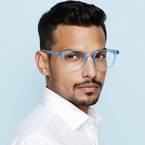 Lenskart Hustlr READERS Blue Sky Full Rim Square Lenskart Hustlr READERS LH R17369 Only for 1 25 Prefitted Powers right side