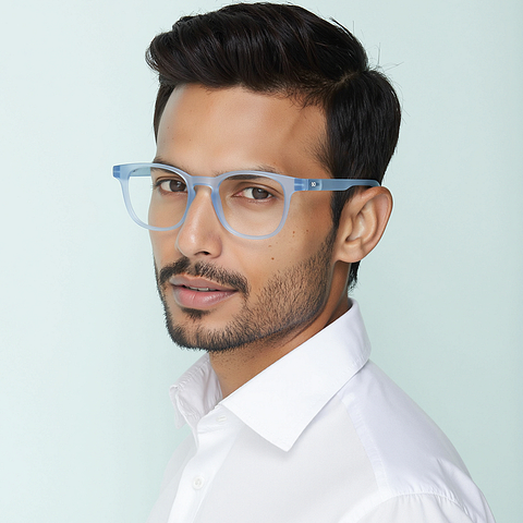 Lenskart Hustlr READERS Blue Sky Full Rim Square Lenskart Hustlr READERS LH R17369 Only for 1 5 Prefitted Powers right side