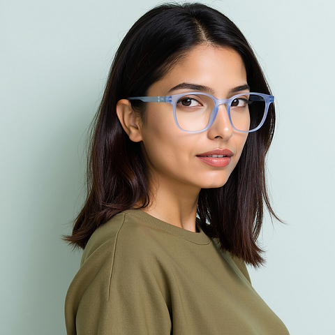 Lenskart Hustlr READERS Blue Sky Full Rim Square Lenskart Hustlr READERS LH R17369 Only for 1 5 Prefitted Powers right side
