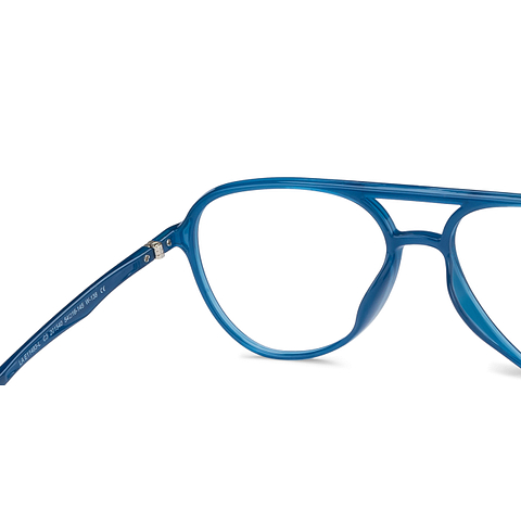 Lenskart Air Online Blue Transparent Full Rim Aviator right side