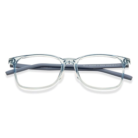 Lenskart Air Blue Transparent Full Rim Rectangle left side