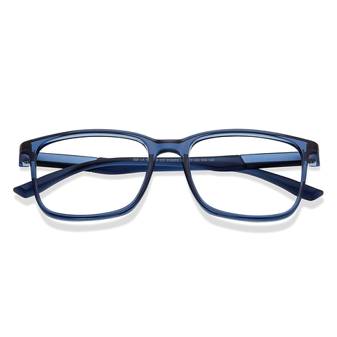 Lenskart Air Online Blue Transparent Full Rim Square left side