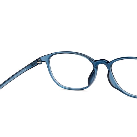 Lenskart Air Online Blue Transparent Full Rim Round right side