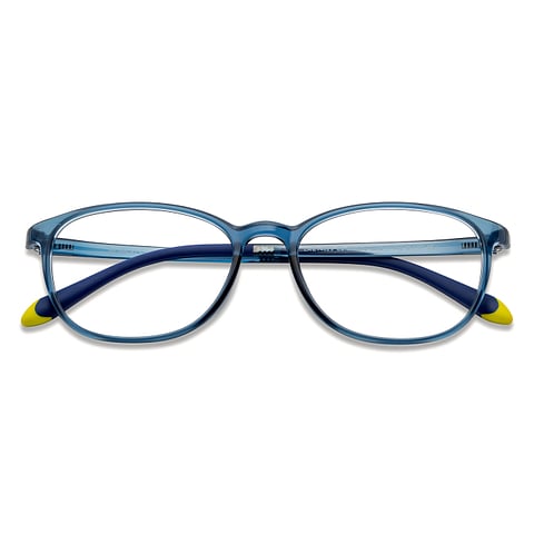 Lenskart Air Online Blue Transparent Full Rim Round left side