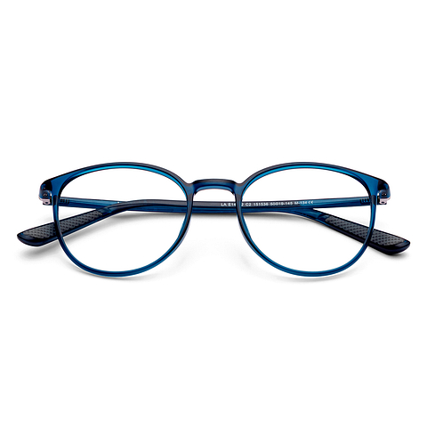Lenskart Air Blue Transparent Full Rim Round left side