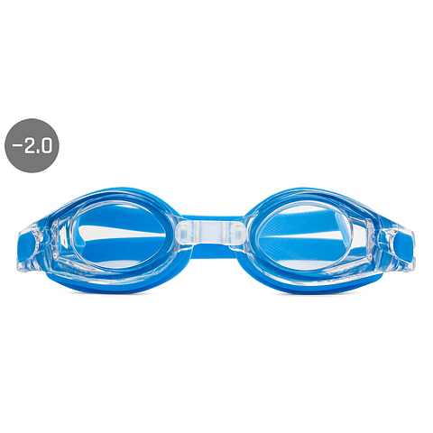 Lenskart Boost Blue Transparent Full Rim Round Lenskart Boost Kids LKB S15546-C3 Swimming Goggles left side