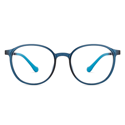 Lenskart Air Online Blue Transparent Full Rim Round left side