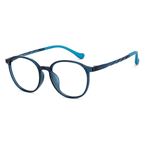 Lenskart Air Online Blue Transparent Full Rim Round right side