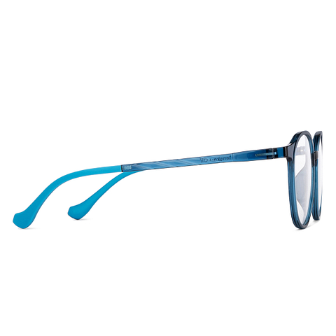 Lenskart Air Online Blue Transparent Full Rim Round left side
