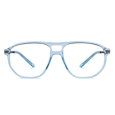 Lenskart Air Online Blue Transparent Full Rim Geometric left side