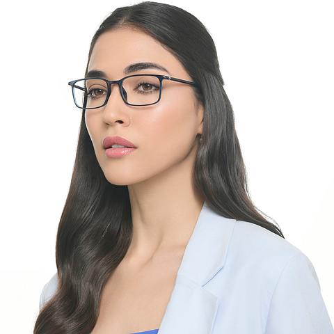 لينسكارت إير أونلاين أزرق شفاف حافة كاملة المستطيل left side