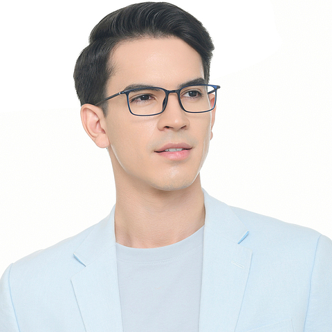 لينسكارت إير أونلاين أزرق شفاف حافة كاملة المستطيل left side