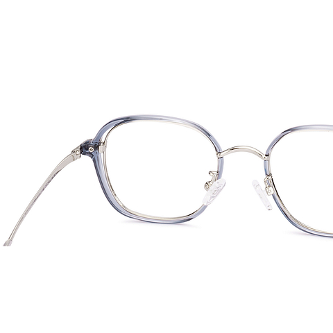 Lenskart Blue Transparent Full Rim Geometric right side