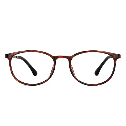 Lenskart Air Online Light Brown Full Rim Round left side