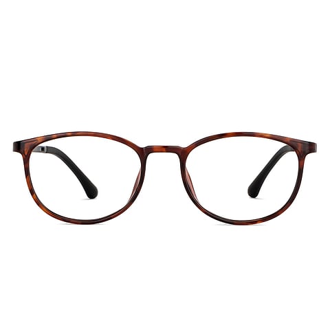 Lenskart Air Brown Full Rim Round left side