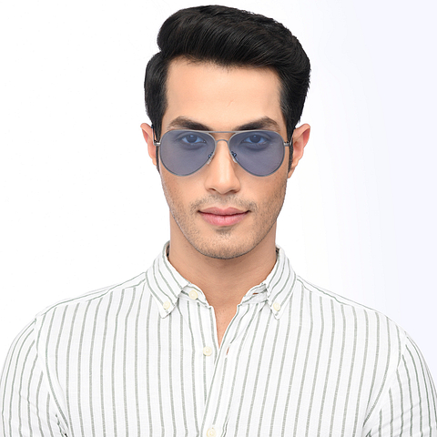 Vincent Chase Online Mid Gunmetal Full Rim Aviator left side