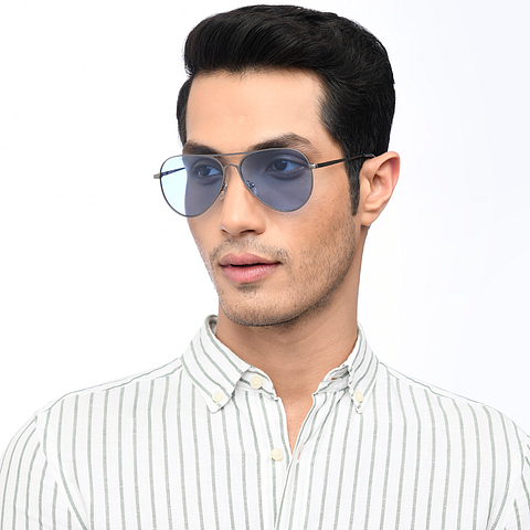 Vincent Chase Online Mid Gunmetal Full Rim Aviator right side