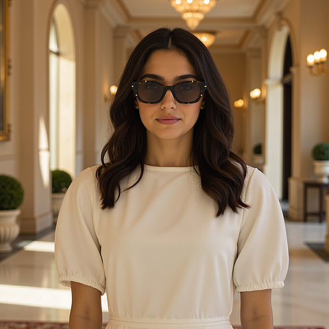 لينسكارت ديمي حافة كاملة عين القطة left side