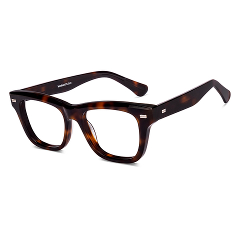 Lenskart STUDIO Light Brown Full Rim Rectangle left side Lenskart STUDIO Light Brown Full Rim Rectangle left side