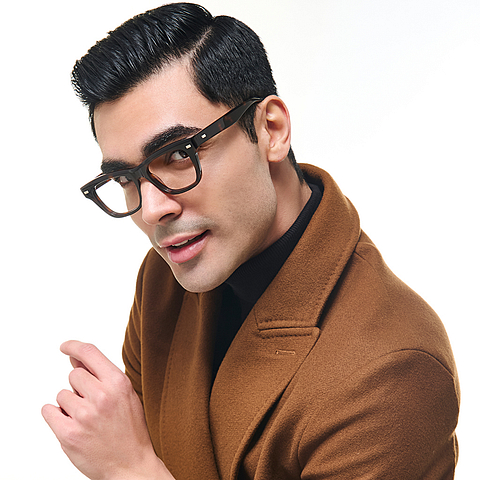 Lenskart STUDIO Light Brown Full Rim Rectangle right side Lenskart STUDIO Light Brown Full Rim Rectangle right side