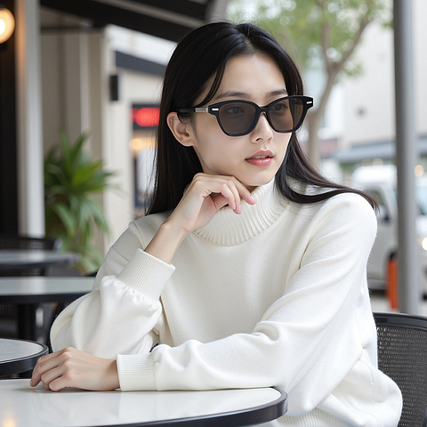 Lenskart STUDIO Brown Full Rim Cat Eye Lenskart STUDIO SG Switch LK E17674AF Accessories left side