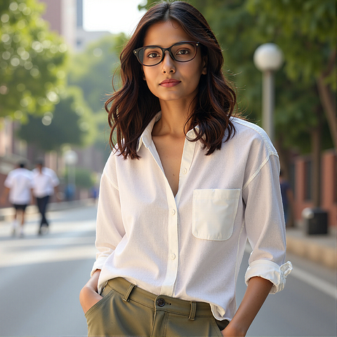 Lenskart Air Online Light Brown Full Rim Rectangle right side Lenskart Air Online Light Brown Full Rim Rectangle right side
