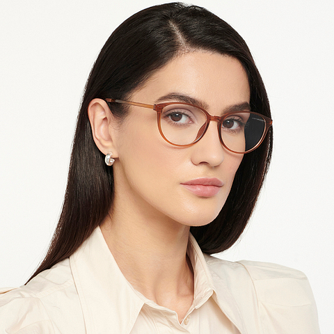 Lenskart Air Online Light Brown Full Rim Round right side