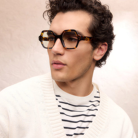 petit♪ Brown Full Rim Hexagonal Le Petit Lunetier LPL India 3K Romy