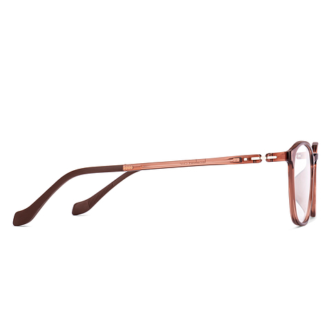 Lenskart Air Light Brown Full Rim Rectangle left side