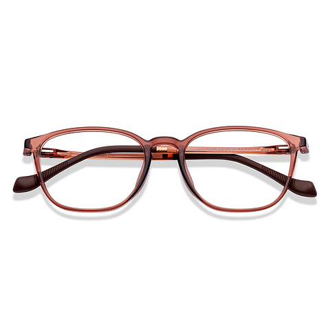 Lenskart Air Light Brown Full Rim Rectangle left side