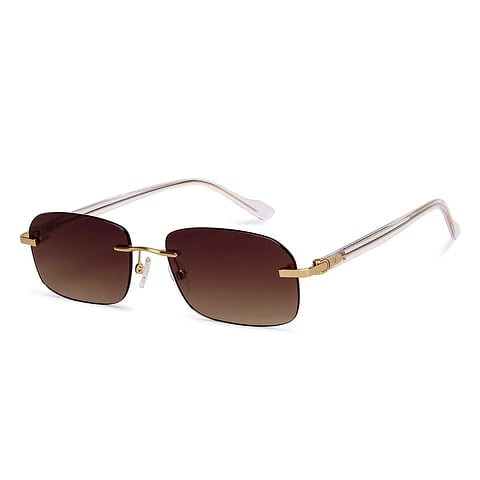 Lenskart Gold Rimless Rectangle right side