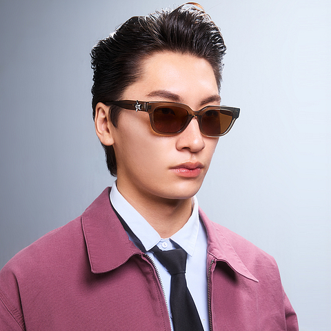 Lenskart Brown Full Rim Rectangle left side