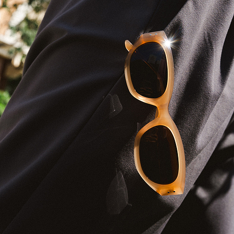 Lenskart Light Brown Full Rim Rectangle left side