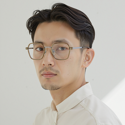 Lenskart Air Light Brown Full Rim Geometric right side