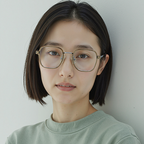 Lenskart Air Light Brown Full Rim Geometric right side