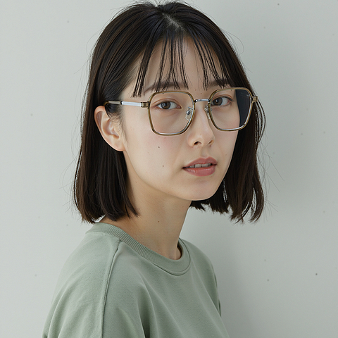 Lenskart Air Light Brown Full Rim Geometric right side