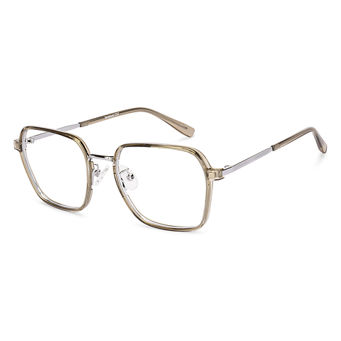 Lenskart Air Light Brown Full Rim Geometric left side