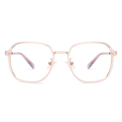 Lenskart Air Rose Gold Full Rim Geometric right side