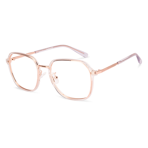 Lenskart Air Rose Gold Full Rim Geometric left side