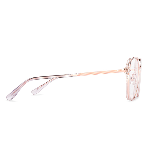 Lenskart Air Rose Gold Full Rim Geometric left side